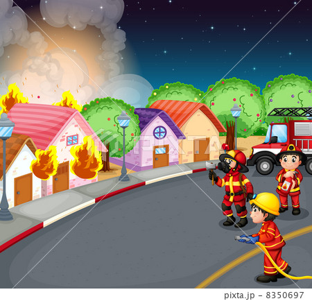 A fire at the village A fire at the village 8350697