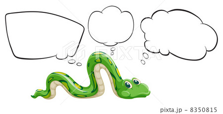 A green snake with the empty bubble notes A green snake with the empty bubble notes 8350815