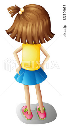 A backview of a young girl A backview of a young girl 8350963