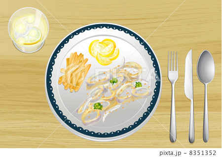 Calamari and fries 8351352