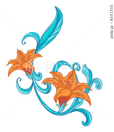 A combination of orange and blue border A combination of orange and blue border 8351555