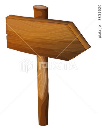 A blank wooden arrow signboard 8351620