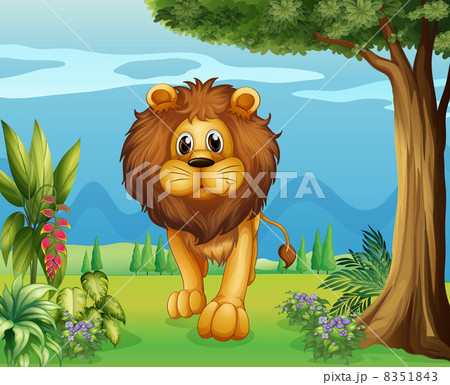 A big lion in the garden 8351843