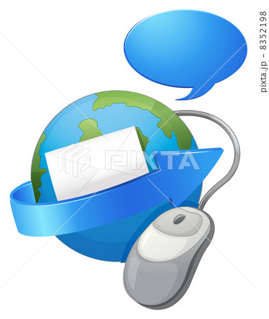 earth, arrow, envelop and a mouse 8352198