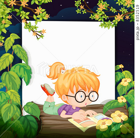 A reading girl 8352519