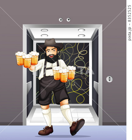 A man with mugs of beer A man with mugs of beer 8352525