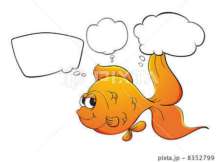 A gold fish with empty callouts 8352799
