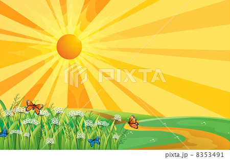 The hilltop and the sunset 8353491