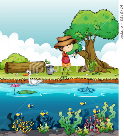 A boy fishing A boy fishing 8353724
