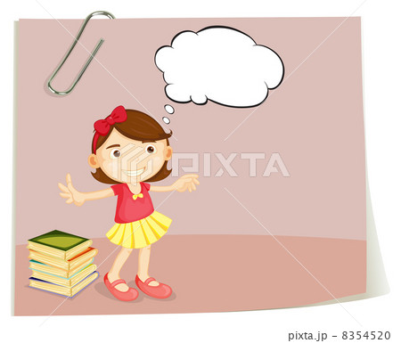 A piece of paper with a girl 8354520