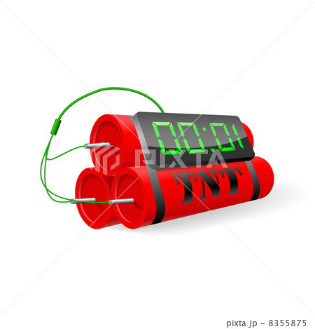 Explosives with digital alarm clock. Vector illustration Explosives with digital alarm clock. Vector illustration 8355875
