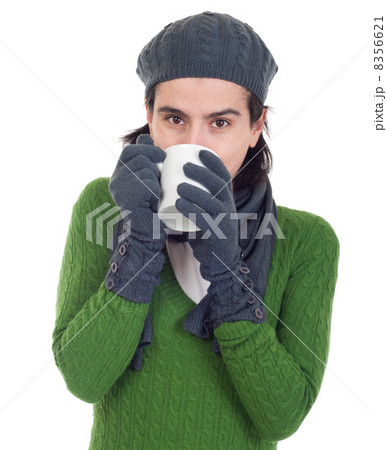 Winter woman having coffee 8356621