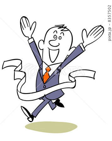 ゴールするビジネスマン ゴールするビジネスマン 8357502