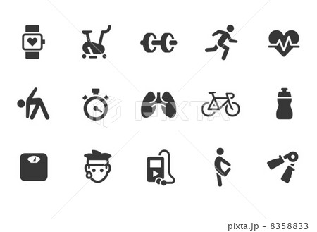 Fitness Icons Stock Illustration - Download Image Now - Icon