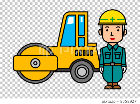 壓路機和員工 8358927