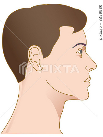 男性頭部横顔のイラスト素材 8359980 Pixta