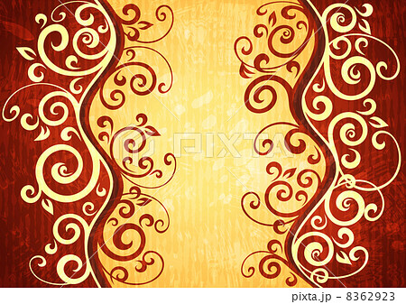 Abstract red vector floral illustration. 8362923