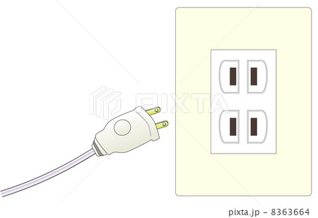 コンセント 差込プラグのイラスト素材