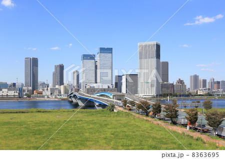 晴海大橋と高層マンション群 晴海大橋と高層マンション群 8363695