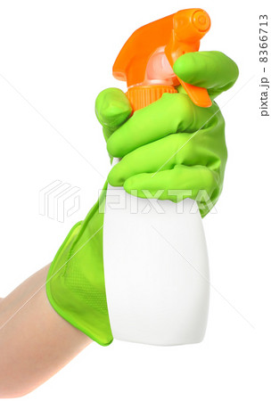 Cleaner in a hand. Cleaner in a hand. 8366713