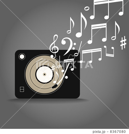 Retro film cassete player with the notes 8367080