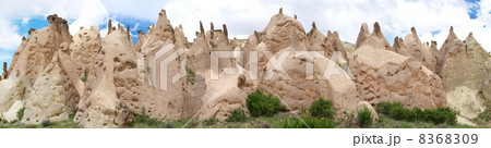 Panoramic view of fairy chimney in Cappadocia mountains 8368309