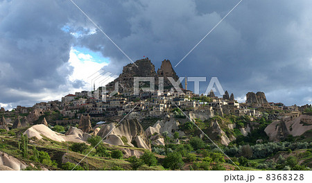 The Uchisar castle in Cappadocia, Turkey 8368328