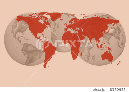 global map with a planet Earth in the background 8370925