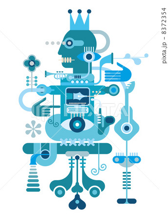 Blue Abstract Composition 8372354