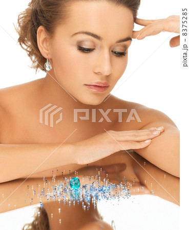 woman with jewelry ring and stones 8375285
