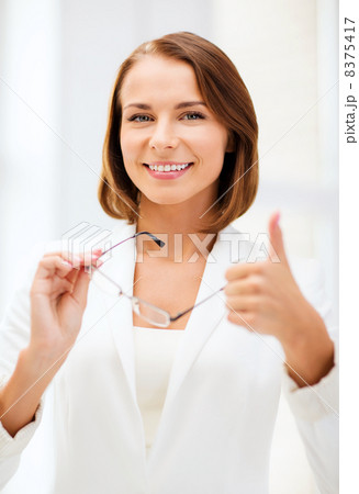 businesswoman with eyeglasses businesswoman with eyeglasses 8375417