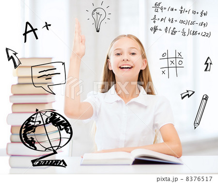 student girl studying at school 8376517