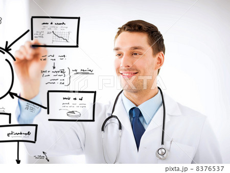 young doctor working with something imaginary young doctor working with something imaginary 8376537