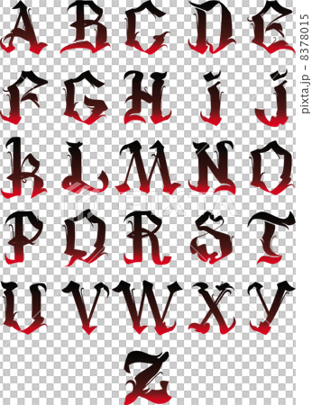 beautiful gothic alphabet letters isolated on a white background 8378015