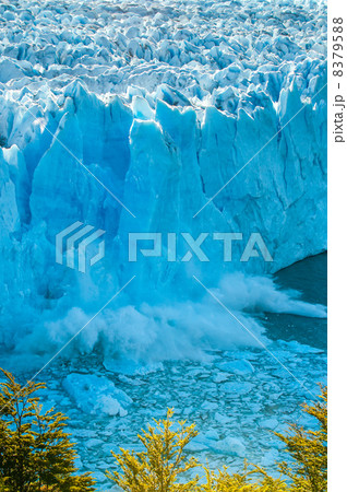 Blue ice of Perito Moreno Glacier, Argentina 8379588