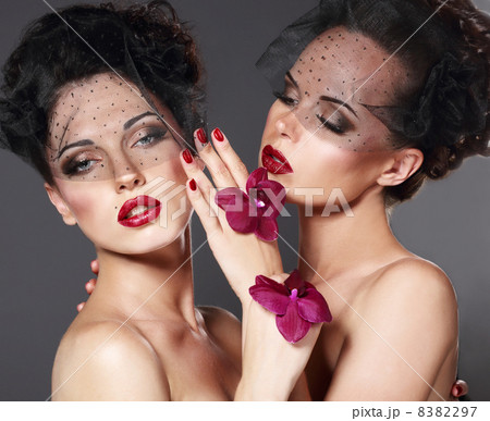 Endearment. Fondness. Two Sensual Girlfriends in Caress Endearment. Fondness. Two Sensual Girlfriends in Caress 8382297