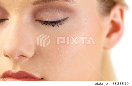 Close up on gorgeous blondes closed eye Close up on gorgeous blondes closed eye 8383310