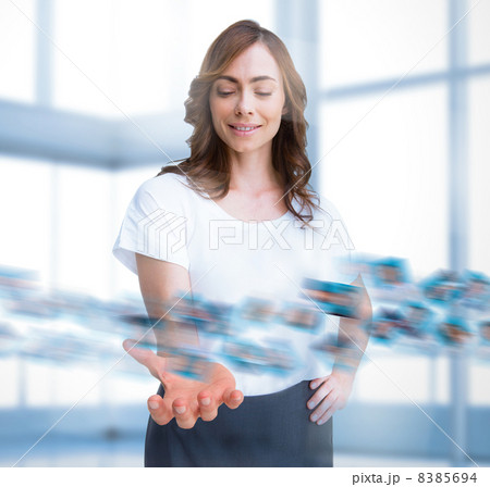 Stylish businesswoman choosing picture 8385694