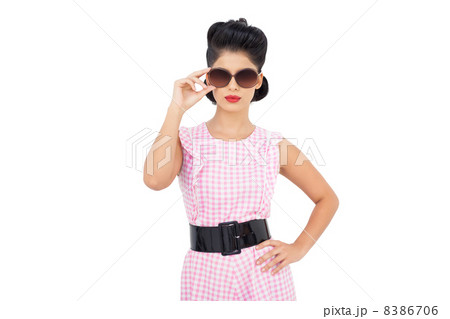 Pretty black hair model wearing sunglasses Pretty black hair model wearing sunglasses 8386706