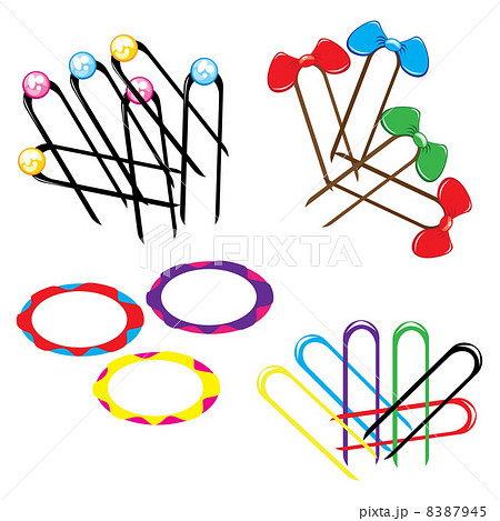 Various colorful accessories for hair 8387945