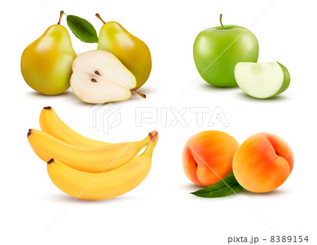 Big group of different fruit. Vector. 8389154
