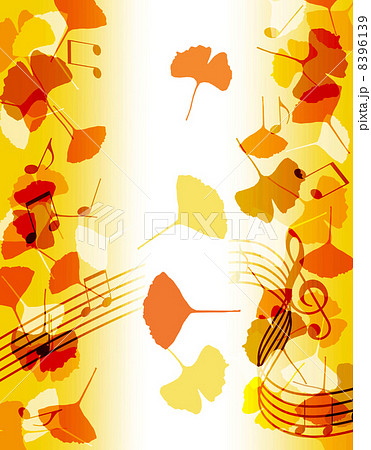 秋の音楽のイラスト素材