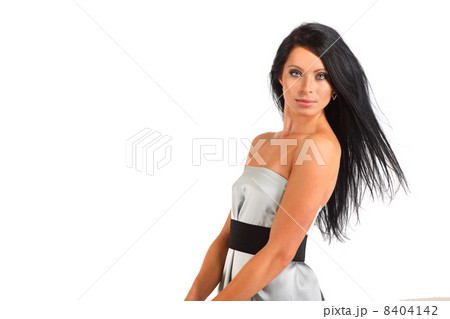beautiful smart woman with flowing hair looks mysteriously isola beautiful smart woman with flowing hair looks mysteriously isola 8404142