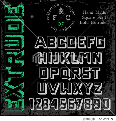Handmade retro font Handmade retro font 8404919
