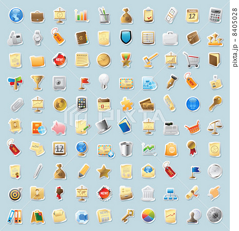 Sticker icons for business and finance 8405028