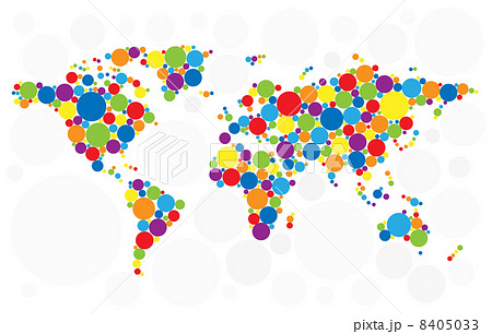 World map of colorful bubbles World map of colorful bubbles 8405033
