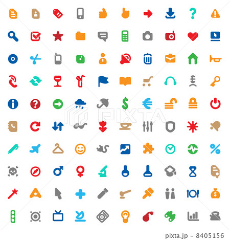 Multicolored icons and signs 8405156