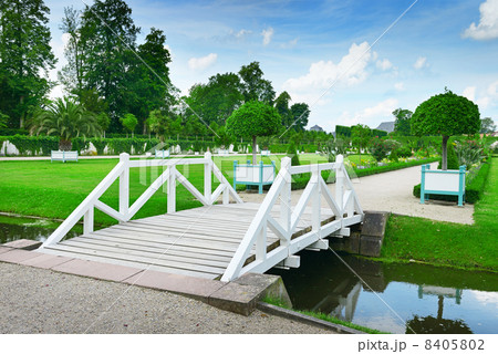 wooden bridge in a beautiful park 8405802