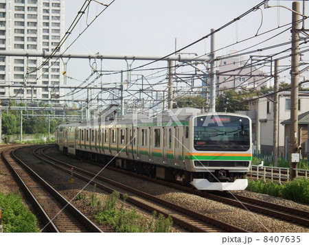 湘南新宿ライン E231系 新大久保駅 湘南新宿ライン E231系 新大久保駅 8407635