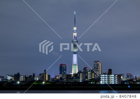 東京スカイツリー　オリンピック誘致特別ライトアップ 8407848